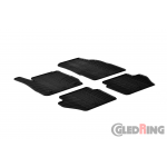 Original Gledring Passform Fußmatten Gummimatten 4 Tlg.+Fixing - Ford Fiesta 2008->7.2017